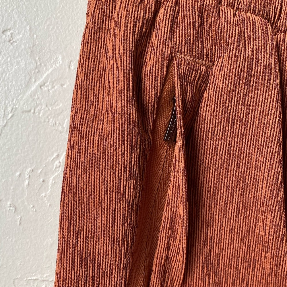 Athleta Eco Wide Leg Crop Pants Sunbaked Clay Mid Rise Stretch Size 6 - Picture 3 of 6